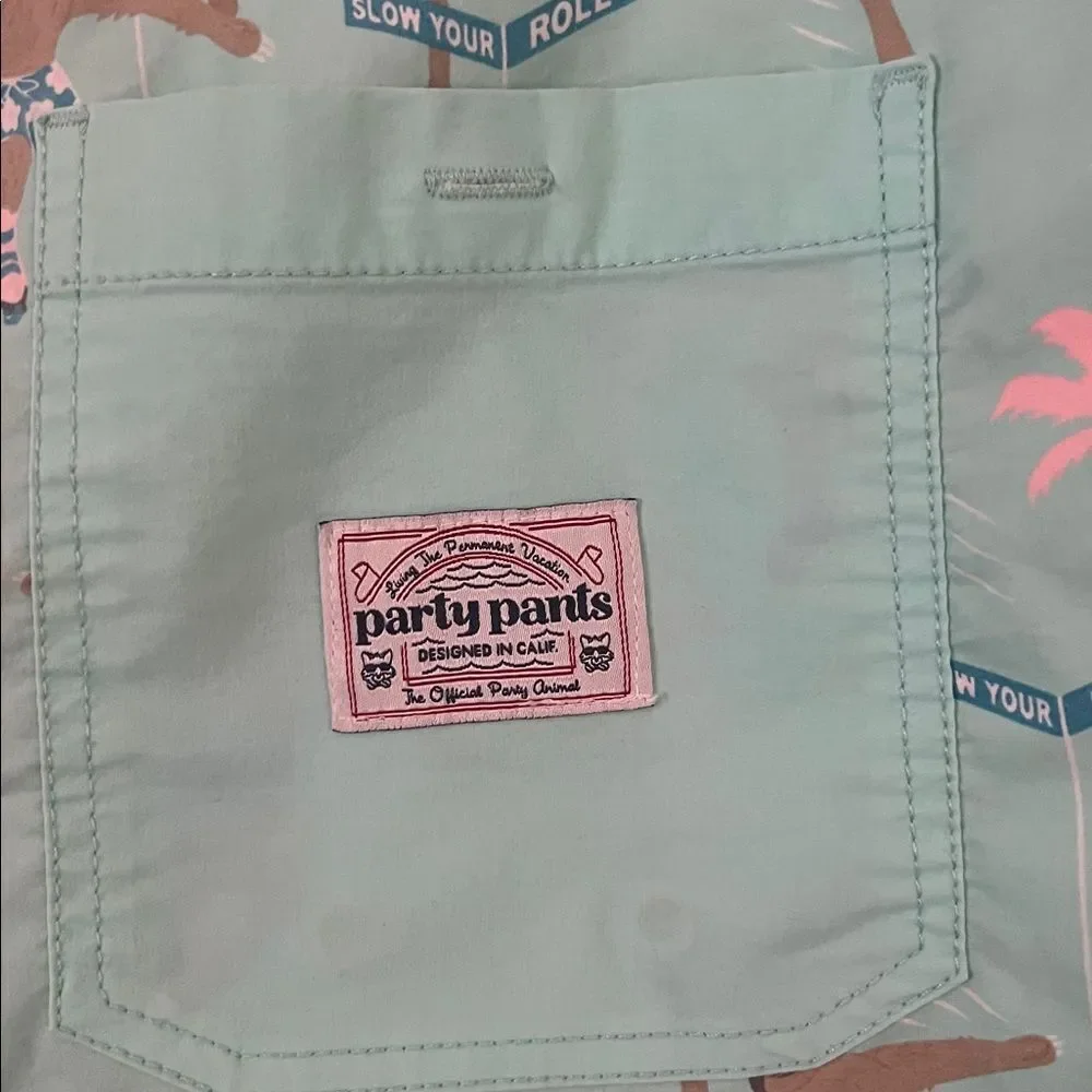 Party Pants Mint Board Shorts in Size L